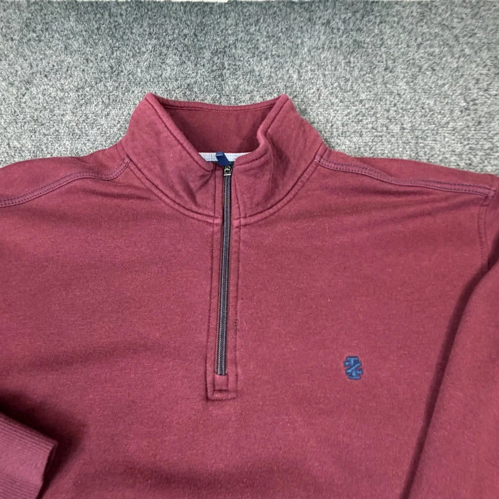 IZOD Advantage Performance Stretch Mens XL Quarter Zip Pullover Burgundy‎ Maroon